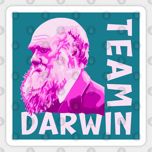 Charles Darwin Portrait Magnet by Slightly Unhinged